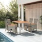 vidaXL Set da Pranzo da Giardino 5 pz con Cuscini in Polyrattan Grigio vidaXL Set da Pranzo da Giardino 5 pz con Cuscini in Polyrattan Grigio