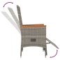 vidaXL Set da Pranzo da Giardino 5 pz con Cuscini in Polyrattan Grigio vidaXL Set da Pranzo da Giardino 5 pz con Cuscini in Polyrattan Grigio