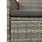 vidaXL Set da Pranzo da Giardino 5 pz con Cuscini in Polyrattan Grigio vidaXL Set da Pranzo da Giardino 5 pz con Cuscini in Polyrattan Grigio