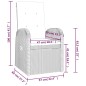Set Mobili Giardino 3pz Grigio Polyrattan Legno Massello Acacia Set Mobili Giardino 3pz Grigio Polyrattan Legno Massello Acacia