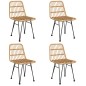Set da Pranzo da Giardino 5 pz in Polyrattan