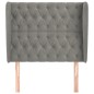 vidaXL Testiera ad Orecchio Grigio Chiaro 103x23x118/128 cm in Velluto vidaXL Testiera ad Orecchio Grigio Chiaro 103x23x118/128 cm in Velluto