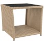 Set Mobili da Giardino 3 pz Beige Polyrattan e Acciaio Set Mobili da Giardino 3 pz Beige Polyrattan e Acciaio