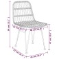 Set da Pranzo da Giardino 7 pz Nero in Polyrattan