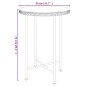 Set da Pranzo da Giardino 3 pz Nero in Polyrattan