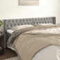 Testiera ad Orecchio Grigio Chiaro 203x16x78/88 cm in Velluto Testiera ad Orecchio Grigio Chiaro 203x16x78/88 cm in Velluto