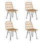 Set da Pranzo da Giardino 5 pz in Polyrattan
