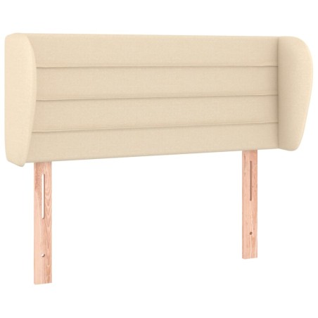 vidaXL Testiera ad Orecchio Crema 103x23x78/88 cm in Tessuto