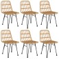 Set da Pranzo da Giardino 7 pz in Polyrattan