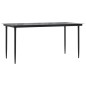 Set da Pranzo da Giardino 7 pz Nero in Polyrattan
