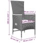 Set da Pranzo da Giardino 9 pz con Cuscini in Polyrattan Grigio Set da Pranzo da Giardino 9 pz con Cuscini in Polyrattan Grigio