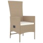 vidaXL Set da Pranzo da Giardino 11 pz con Cuscini Beige in Polyrattan vidaXL Set da Pranzo da Giardino 11 pz con Cuscini Beige in Polyrattan