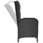 vidaXL Set da Pranzo Giardino 9pz con Cuscini Nero e Grigio Polyrattan vidaXL Set da Pranzo Giardino 9pz con Cuscini Nero e Grigio Polyrattan