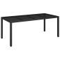vidaXL Set da Pranzo Giardino 9pz con Cuscini Nero e Grigio Polyrattan vidaXL Set da Pranzo Giardino 9pz con Cuscini Nero e Grigio Polyrattan