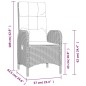 vidaXL Set da Pranzo Giardino 9pz con Cuscini Nero e Grigio Polyrattan vidaXL Set da Pranzo Giardino 9pz con Cuscini Nero e Grigio Polyrattan