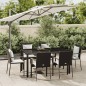 vidaXL Set da Pranzo da Giardino 7 pz Nero con Cuscini in Polyrattan vidaXL Set da Pranzo da Giardino 7 pz Nero con Cuscini in Polyrattan