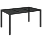 vidaXL Set da Pranzo da Giardino 7 pz Nero con Cuscini in Polyrattan vidaXL Set da Pranzo da Giardino 7 pz Nero con Cuscini in Polyrattan