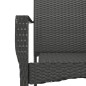 vidaXL Set da Pranzo da Giardino 7 pz Nero con Cuscini in Polyrattan vidaXL Set da Pranzo da Giardino 7 pz Nero con Cuscini in Polyrattan