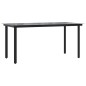 Set da Pranzo da Giardino 5 pz Nero con Cuscini in Polyrattan Set da Pranzo da Giardino 5 pz Nero con Cuscini in Polyrattan
