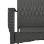 Set da Pranzo da Giardino 5 pz Nero con Cuscini in Polyrattan Set da Pranzo da Giardino 5 pz Nero con Cuscini in Polyrattan