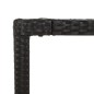 Set da Pranzo Giardino 7pz Nero e Grigio con Cuscini Polyrattan Set da Pranzo Giardino 7pz Nero e Grigio con Cuscini Polyrattan