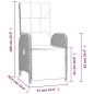Set da Pranzo Giardino 7pz Nero e Grigio con Cuscini Polyrattan Set da Pranzo Giardino 7pz Nero e Grigio con Cuscini Polyrattan