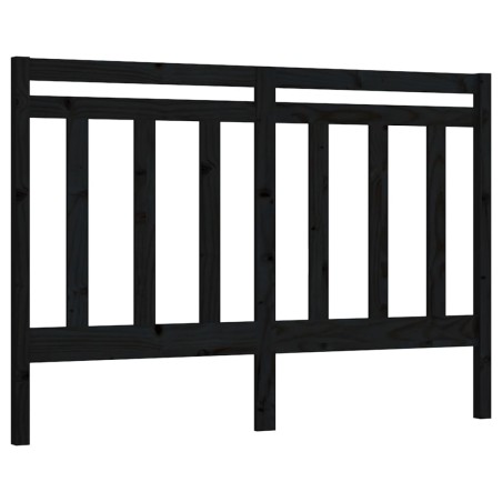 Testiera per Letto Nera 166x4x100 cm in Legno Massello di Pino