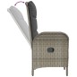 Set da Pranzo da Giardino 5 pz con Cuscini in Polyrattan Grigio Set da Pranzo da Giardino 5 pz con Cuscini in Polyrattan Grigio