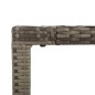 Set da Pranzo da Giardino 5 pz con Cuscini in Polyrattan Grigio Set da Pranzo da Giardino 5 pz con Cuscini in Polyrattan Grigio