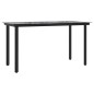 vidaXL Set da Pranzo Giardino 5pz Nero e Grigio con Cuscini Polyrattan vidaXL Set da Pranzo Giardino 5pz Nero e Grigio con Cuscini Polyrattan