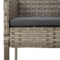 vidaXL Set da Pranzo Giardino 5pz Nero e Grigio con Cuscini Polyrattan vidaXL Set da Pranzo Giardino 5pz Nero e Grigio con Cuscini Polyrattan