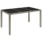 vidaXL Set da Pranzo da Giardino 7 pz con Cuscini in Polyrattan Grigio vidaXL Set da Pranzo da Giardino 7 pz con Cuscini in Polyrattan Grigio