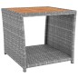 vidaXL Set Mobili Giardino 3pz Grigio Polyrattan Legno Massello Acacia vidaXL Set Mobili Giardino 3pz Grigio Polyrattan Legno Massello Acacia