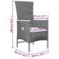 vidaXL Set Mobili Giardino 3pz Grigio Polyrattan Legno Massello Acacia vidaXL Set Mobili Giardino 3pz Grigio Polyrattan Legno Massello Acacia