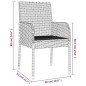 vidaXL Set da Pranzo da Giardino 3 pz con Cuscini Nero in Polyrattan vidaXL Set da Pranzo da Giardino 3 pz con Cuscini Nero in Polyrattan
