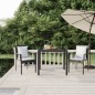 Set da Pranzo da Giardino 3 pz con Cuscini Nero in Polyrattan Set da Pranzo da Giardino 3 pz con Cuscini Nero in Polyrattan