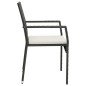 vidaXL Set da Pranzo da Giardino 7 pz Nero con Cuscini in Polyrattan vidaXL Set da Pranzo da Giardino 7 pz Nero con Cuscini in Polyrattan