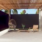 Tenda da Sole Laterale Retrattile Nera 200x600 cm Tenda da Sole Laterale Retrattile Nera 200x600 cm