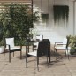 Set da Pranzo da Giardino 5 pz Nero con Cuscini in Polyrattan Set da Pranzo da Giardino 5 pz Nero con Cuscini in Polyrattan