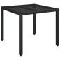 Set da Pranzo da Giardino 5 pz Nero con Cuscini in Polyrattan Set da Pranzo da Giardino 5 pz Nero con Cuscini in Polyrattan