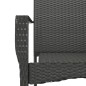 Set da Pranzo da Giardino 5 pz Nero con Cuscini in Polyrattan Set da Pranzo da Giardino 5 pz Nero con Cuscini in Polyrattan