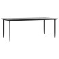 Set da Pranzo da Giardino 11 pz con Cuscini in Polyrattan Nero Set da Pranzo da Giardino 11 pz con Cuscini in Polyrattan Nero