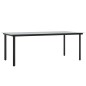 Set da Pranzo Giardino 7pz Nero e Grigio con Cuscini Polyrattan Set da Pranzo Giardino 7pz Nero e Grigio con Cuscini Polyrattan