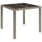 Set da Pranzo da Giardino 5 pz con Cuscini in Polyrattan Grigio Set da Pranzo da Giardino 5 pz con Cuscini in Polyrattan Grigio