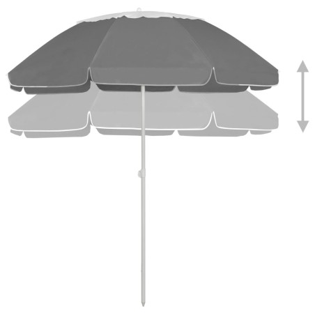 Ombrellone da Spiaggia Antracite 300 cm