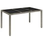 Set da Pranzo da Giardino 5 pz con Cuscini in Polyrattan Grigio Set da Pranzo da Giardino 5 pz con Cuscini in Polyrattan Grigio