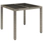vidaXL Set da Pranzo da Giardino 3 pz con Cuscini in Polyrattan Grigio vidaXL Set da Pranzo da Giardino 3 pz con Cuscini in Polyrattan Grigio
