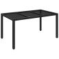 Set da Pranzo da Giardino 7 pz Nero con Cuscini in Polyrattan Set da Pranzo da Giardino 7 pz Nero con Cuscini in Polyrattan