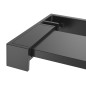 Parete Doccia con Mensola Nera 100x195 cm Vetro ESG e Alluminio Parete Doccia con Mensola Nera 100x195 cm Vetro ESG e Alluminio