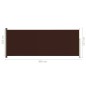 Tenda Laterale Retrattile per Patio 117x300 cm Marrone Tenda Laterale Retrattile per Patio 117x300 cm Marrone